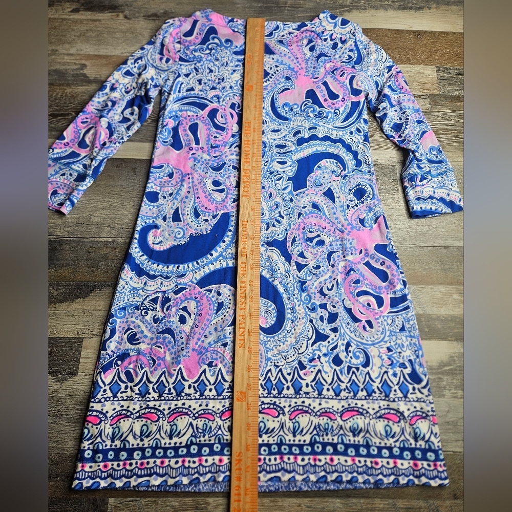 Lilly Pulitzer Sophie Dresw Blue Grotto Legga Sea Size XS Style 000655 - Picture 8 of 13